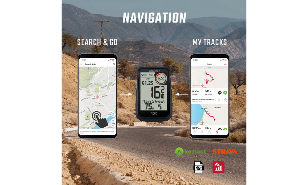 Велокомпьютер SIGMA ROX 4.0 Endurance GPS Black HR Set - 7