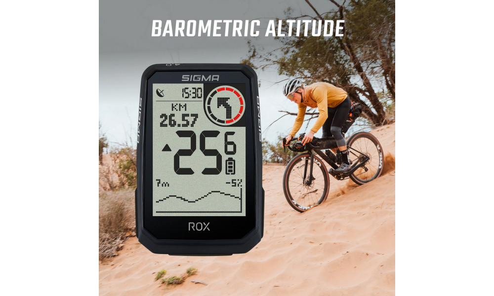 Bike computer SIGMA ROX 4.0 Endurance GPS Black Sensor Set - 8