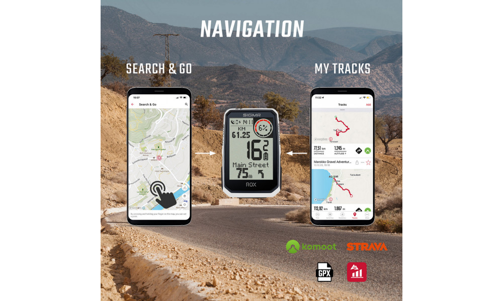 Велокомпьютер SIGMA ROX 4.0 Endurance GPS White Sensor Set - 7