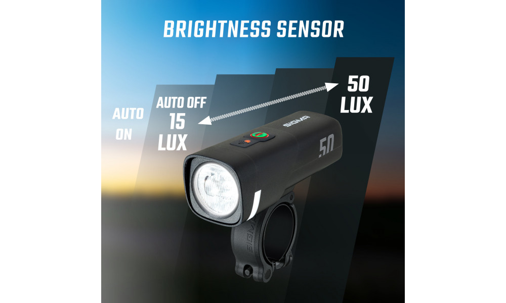 Передняя лампа Sigma AURA 50 USB - 5