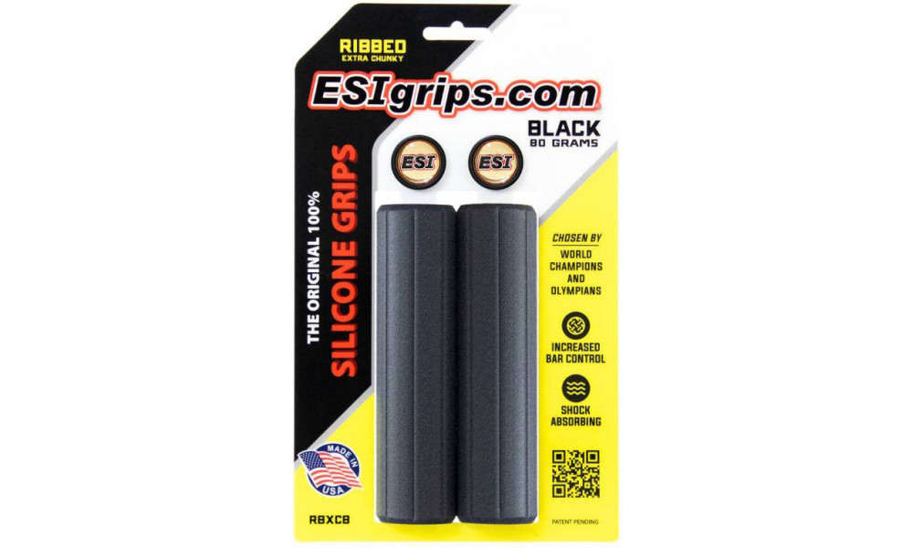 Ручки руля ESI Ribbed Extra Chunky black - 1