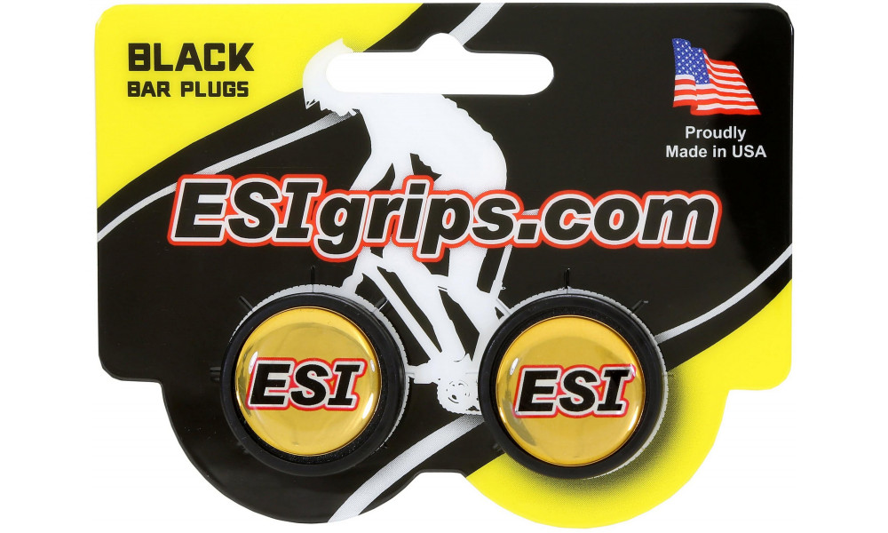 Handlebar end plugs ESI black (pair) 