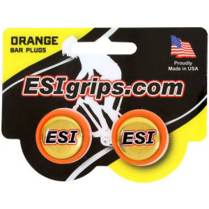 Handlebar end plugs ESI orange (pair)