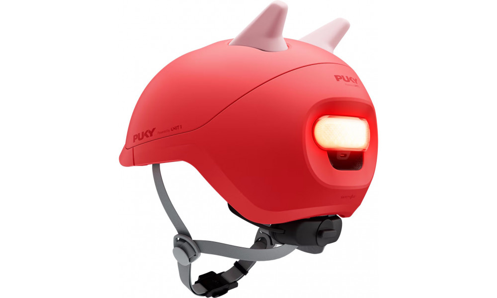 Helmet PUKY Sparky Junior + lamp red - 2