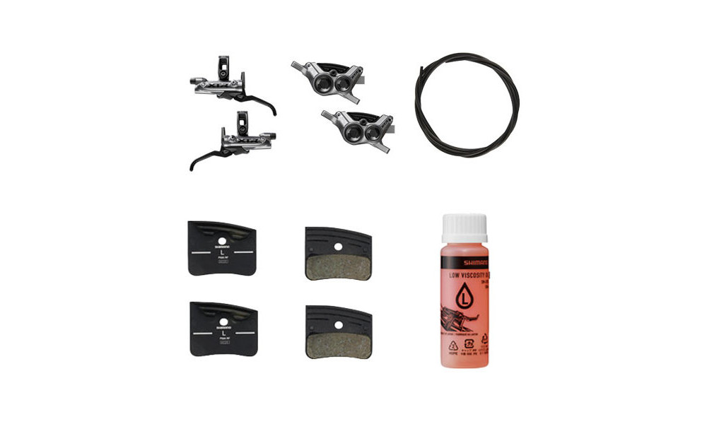 ???????? ?????????????? ??????? ???????? ? ?????? Shimano XTR BL-M9220 (L) + BR-M9220 (F/R) 4-Piston J-Kit hydraulic post mount - 1