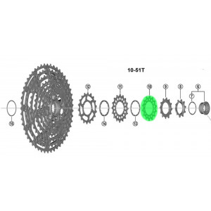 Sprocket Shimano XTR CS-M9200 12-speed 14T for 10-51T