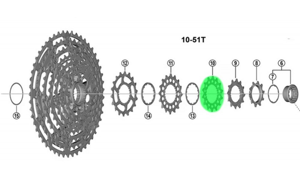 Звездочка Shimano XTR CS-M9200 12-speed 14T for 10-51T 