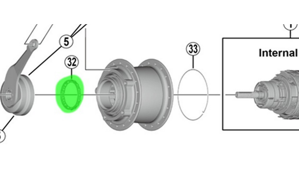 Ball retainer Shimano Nexus SG-C3000-7C 3/16"x16 