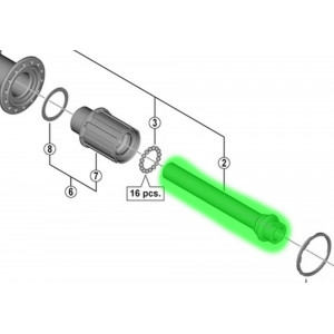 Rear hub axle Shimano TIAGRA FH-MT400 142mm