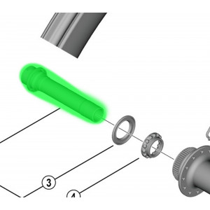 Front hub axle Shimano WH-RS710-C32-TL-F