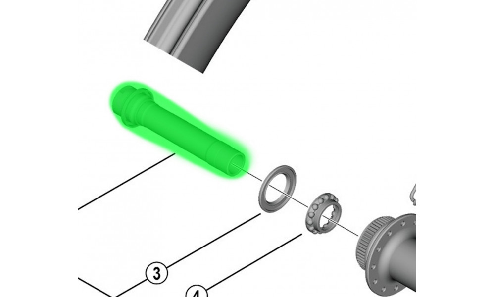 Ось передней втулки Shimano WH-RS710-C32-TL-F 