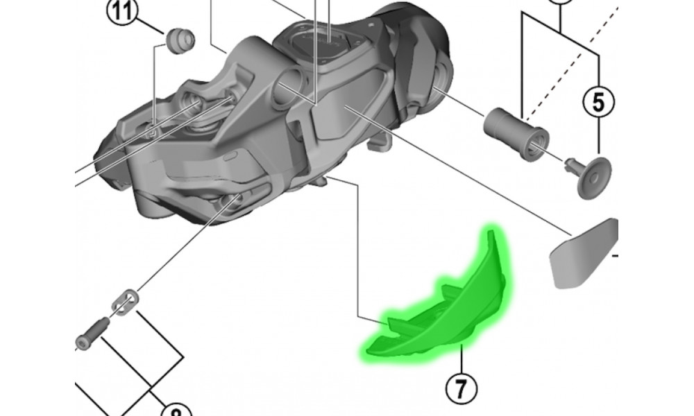 Держатель батареи Shimano XTR Di2 RD-M9250 SGS/GS - 1