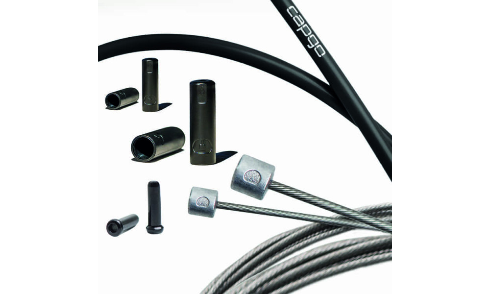 Shift cable set Capgo BL Double(2x) ECO stainless Shimano/Sram Road & MTB black - 1
