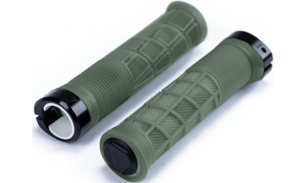 Ручки руля ACID Disrupt 138mm Lock-on translucent olive - 2