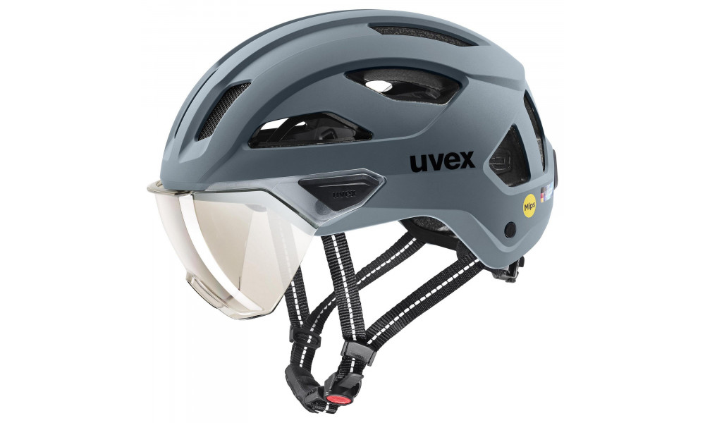Helmet Uvex stride visor MIPS anthracite matt - 1