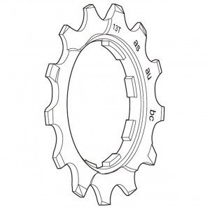 Sprocket Shimano DEORE XT CS-M760 9-speed 13T