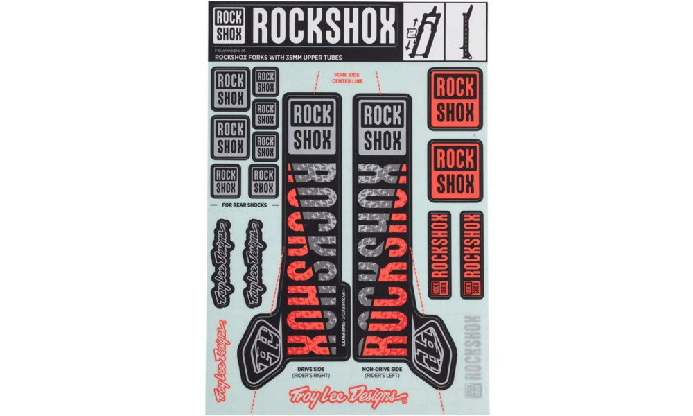 Fork sticker Rockshox Troy Lee Design 