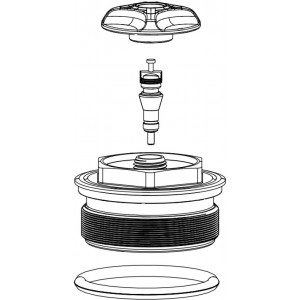 Fork service part Rockshox Soloair top cap 35mm Boost Pike A2 Lyrik A1+ Yari A1+ Revelation A1+ Pike DJ 2017+