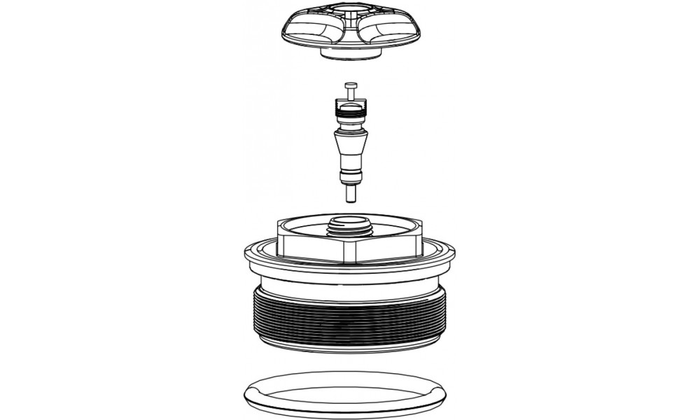 Запчасть ремонта вилки Rockshox Soloair top cap 35mm Boost Pike A2 Lyrik A1+ Yari A1+ Revelation A1+ Pike DJ 