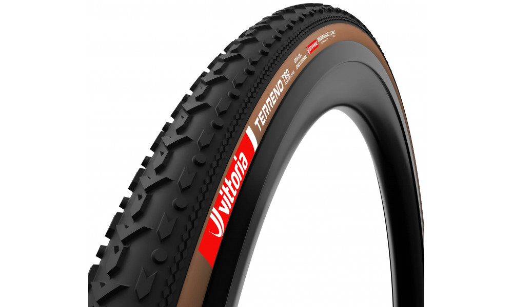???? 28" Vittoria Terreno T80 Coarse loose G2.0 TLR Fold 700x45c / 45-622 Gravel Endurance brown-black - 1