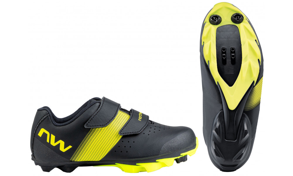 Cycling shoes Northwave Hammer Junior MTB XC black-yellow fluo - 1