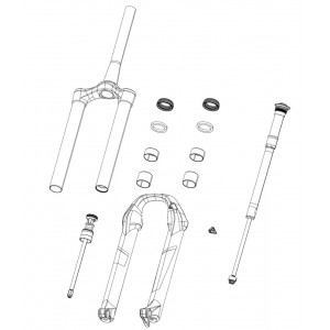 Fork service part Rockshox lower leg SID SL C1 Ultimate blue