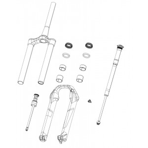 Запчасть ремонта вилки Rockshox crown/steerer/upper (CSU) SID DebonAir 29" 51mm offset 80-100mm
