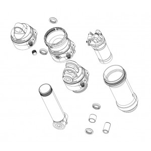 Rear shock service kit Rockshox volume reducing spacers Vivid C1