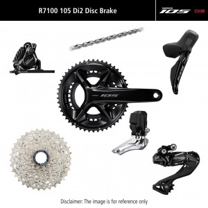Groupset Shimano 105 Di2 R7100 Disc brakes 172.5mm 50x34T