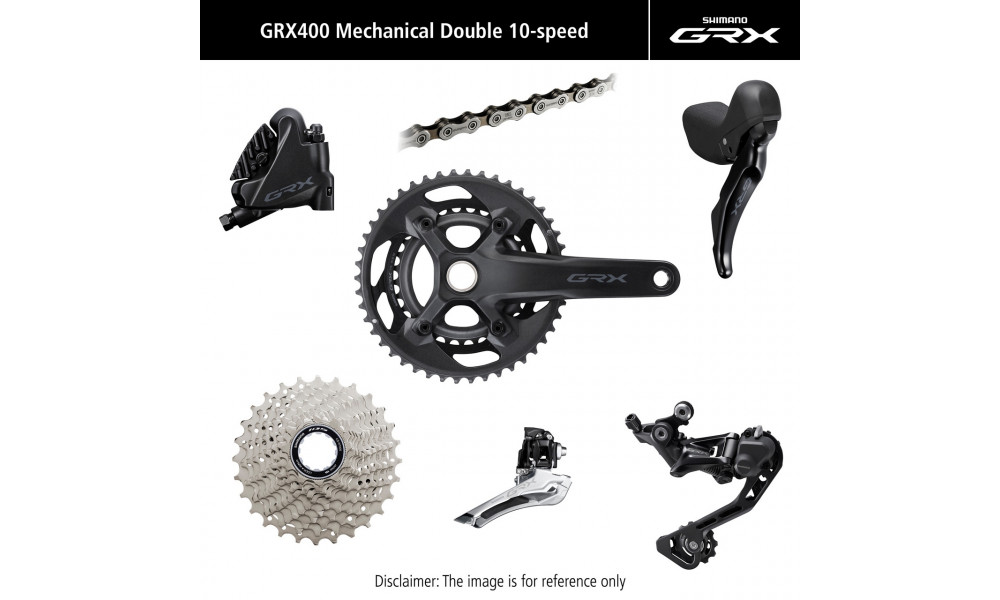 Groupset Shimano GRX 400 172.5mm 10-speed 46x30T 