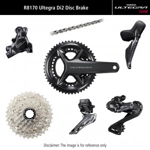Комплект деталей групповой трансмиссии Shimano ULTEGRA Di2 R8170 Disc brakes 170mm 50x34T