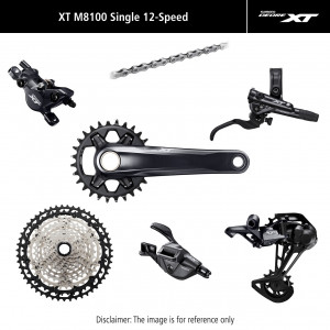 Комплект деталей групповой трансмиссии Shimano XT M8100 4-Piston 175mm 36T
