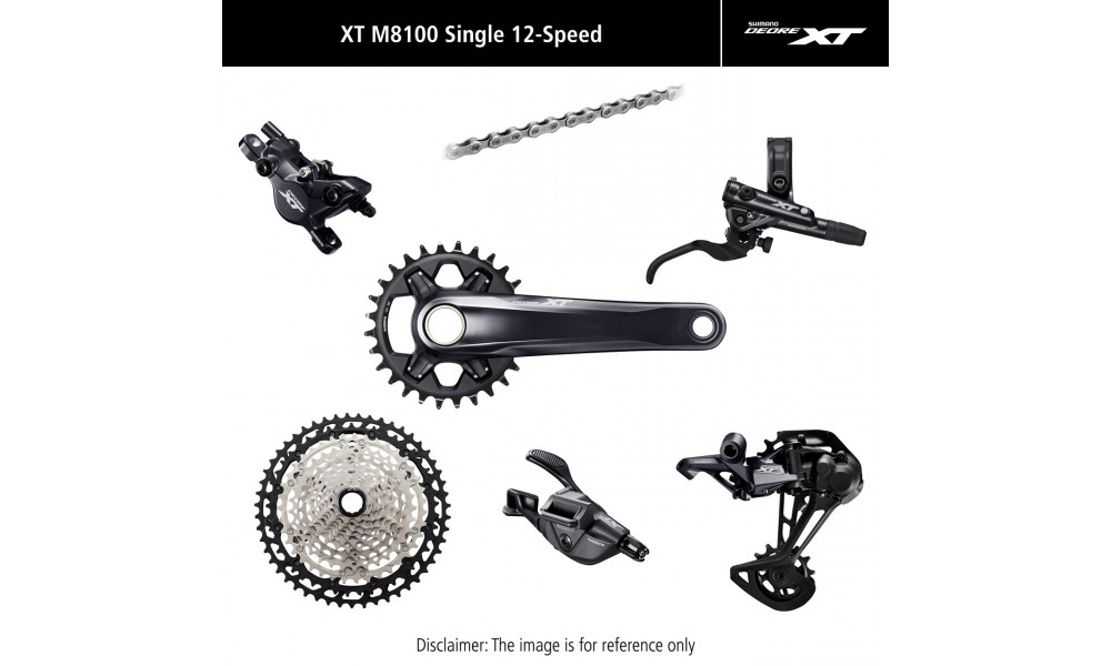 Комплект деталей групповой трансмиссии Shimano XT M8100 I-Spec EV 4-Piston 175mm 32T 