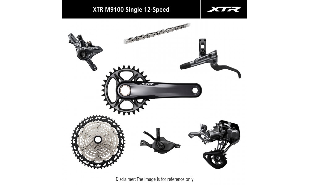 Комплект деталей групповой трансмиссии Shimano XTR M9100 4-Piston 175mm 34T 
