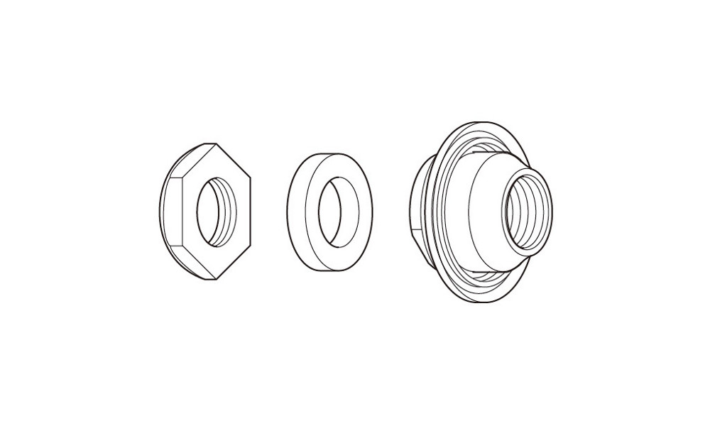 Lock nut unit Shimano FH-M529 left hand 