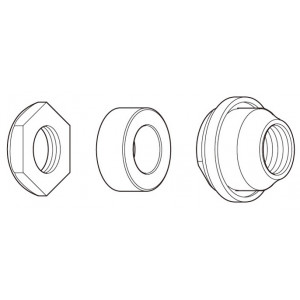 Конус, шайба и гайка втулки Shimano FH-M595 left hand