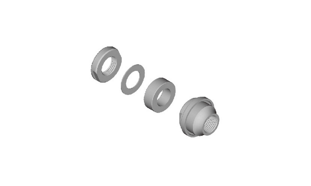 Конус, шайба и гайка втулки Shimano FH-M629 left hand 