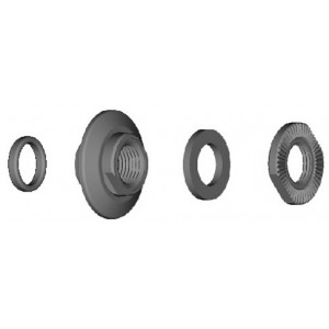Конус, шайба и гайка втулки Shimano WH-6800-F left hand
