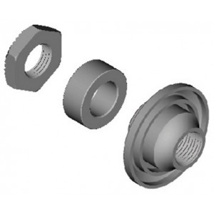 Конус, шайба и гайка втулки Shimano WH-R501-R left hand