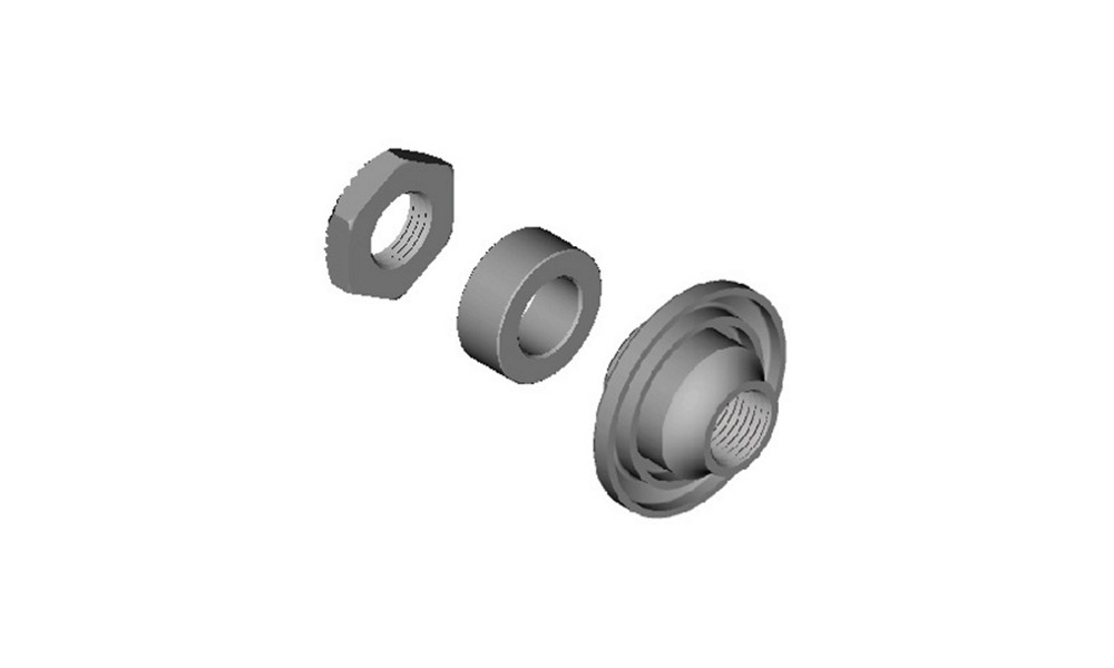 Конус, шайба и гайка втулки Shimano WH-R501-R left hand 