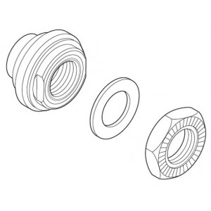 Конус, шайба и гайка втулки Shimano WH-R501-R right hand