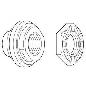 Конус и гайка втулки Shimano WH-T565-A-R right hand
