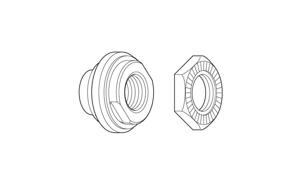 Lock nut unit Shimano WH-T565-A-R right hand 