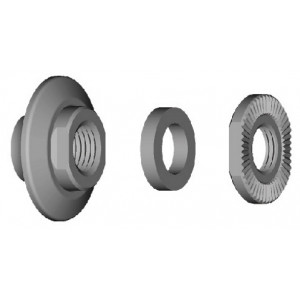 Конус, шайба и гайка втулки Shimano HB-4500