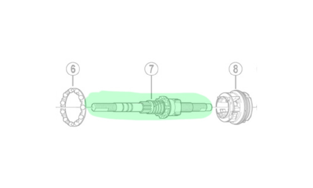 Ось задней втулки Shimano SG-3C40 