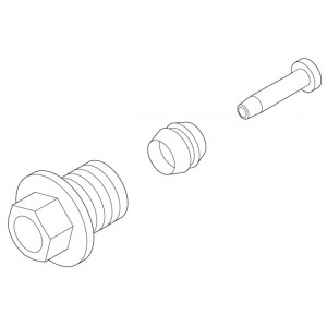 Disc brake components Shimano SM-BH90 flange bolt, olive and connector insert for ST-R9120/R9170