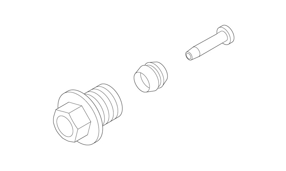 Соединительные элементы шланги дискового тормоза Shimano SM-BH90 flange bolt, olive  