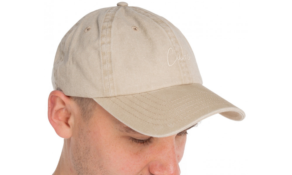 Шапка Cube 6 Panel Washed beige - 3
