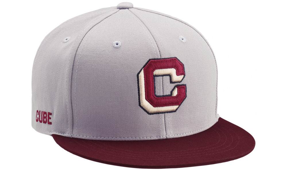 Cap Cube The Embossed grey'n'bordeaux - 1
