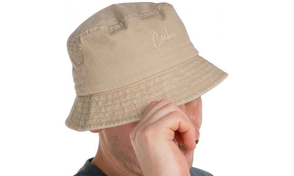 Шляпа Cube Bucket washed beige - 3